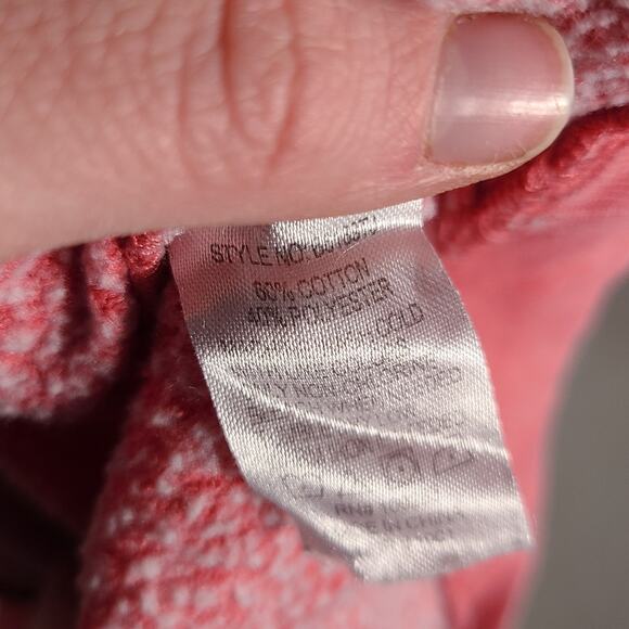 Ocean Drive salmon pink distressed pullover well worn sweater size Large - Picture 11 of 11